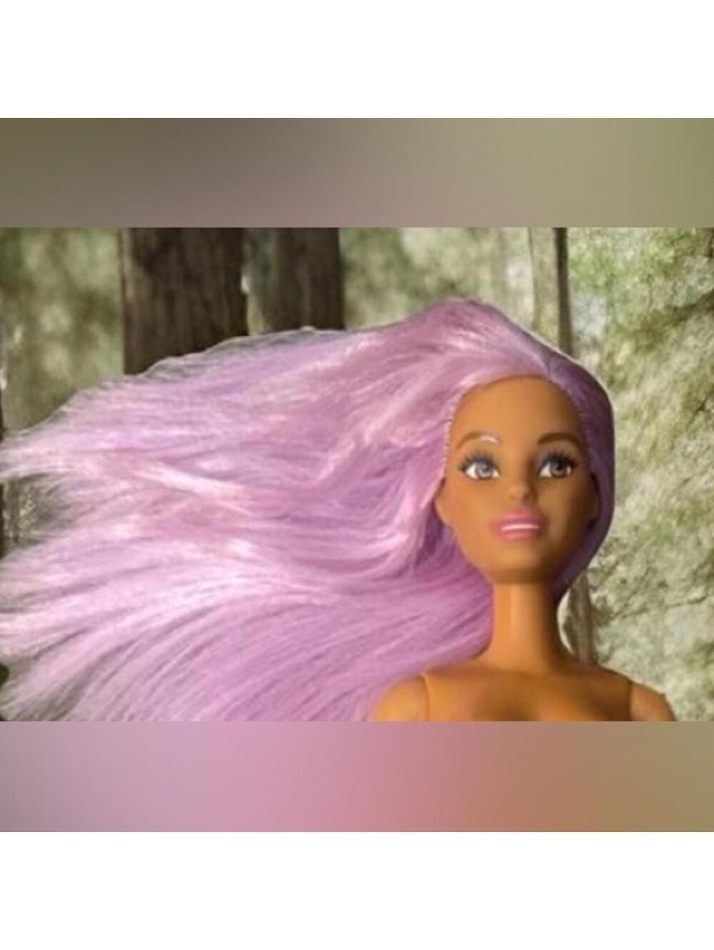 DOLL Barbie Rock Star Nude No Clothes Lavender Hair Br Eyes 11.5”